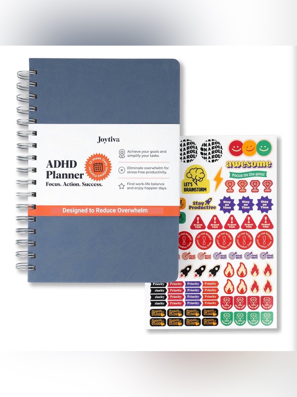 NWT Joytiva 12-Week Cycle Undated ADHD Planner for Neurodivergent Adults